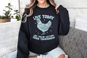 Live Today Chicken Quote PNG, an Illustration by SharpMarketplace (Thumbnail 3 of 5)
