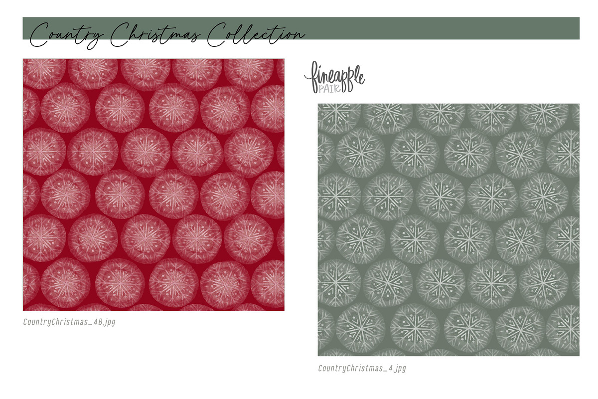 Country Christmas Digital Paper, a Pattern Graphic by FINEAPPLE (Photo 3 of 7)