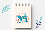 Flower Cats Patterns and composition, a Pattern Graphic by Irina Ostapenko (Thumbnail 4 of 6)