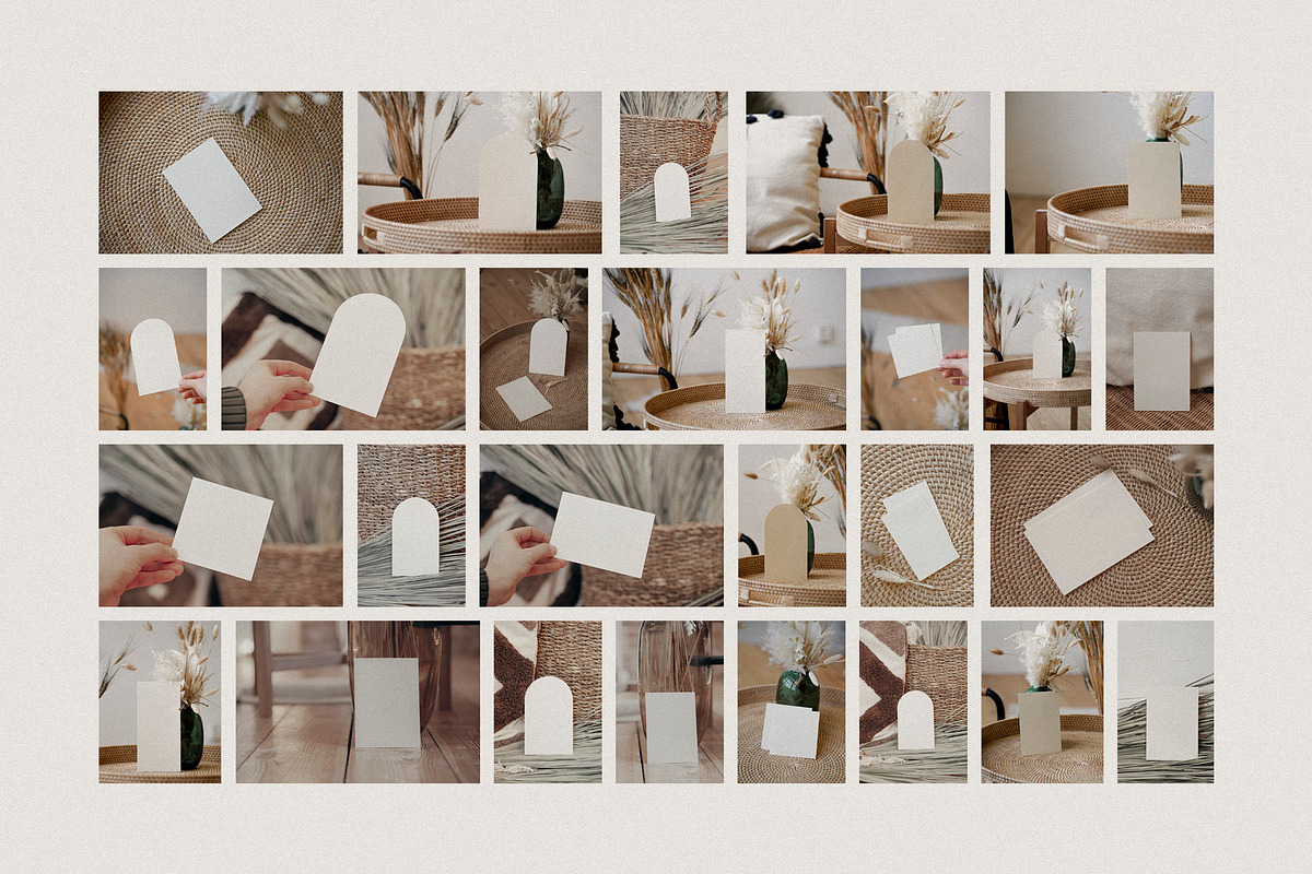 43 Boho Wedding Card Mockups, a Presentation Template by Artcoast Std. (Photo 5 of 11)