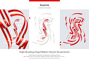 Austria flag ribbon vector, a Templates & Theme by Simbos (Thumbnail 1 of 9)