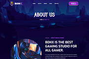 Gaming Website Template - Bonx, a Bootstrap Template by HasThemes (Thumbnail 3 of 3)