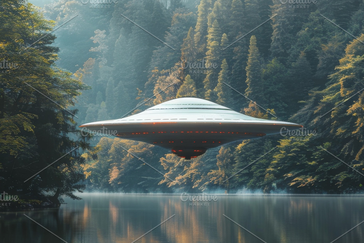 97 UFO objects flying in the sky, a Transportation Photo by Handmadefont (Photo 77 of 101)