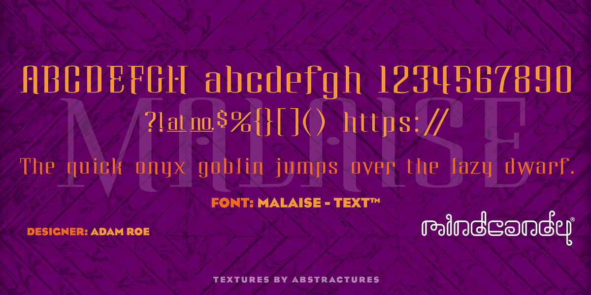 Malaise™, a Serif Font by MINDCANDY (Photo 2 of 2)