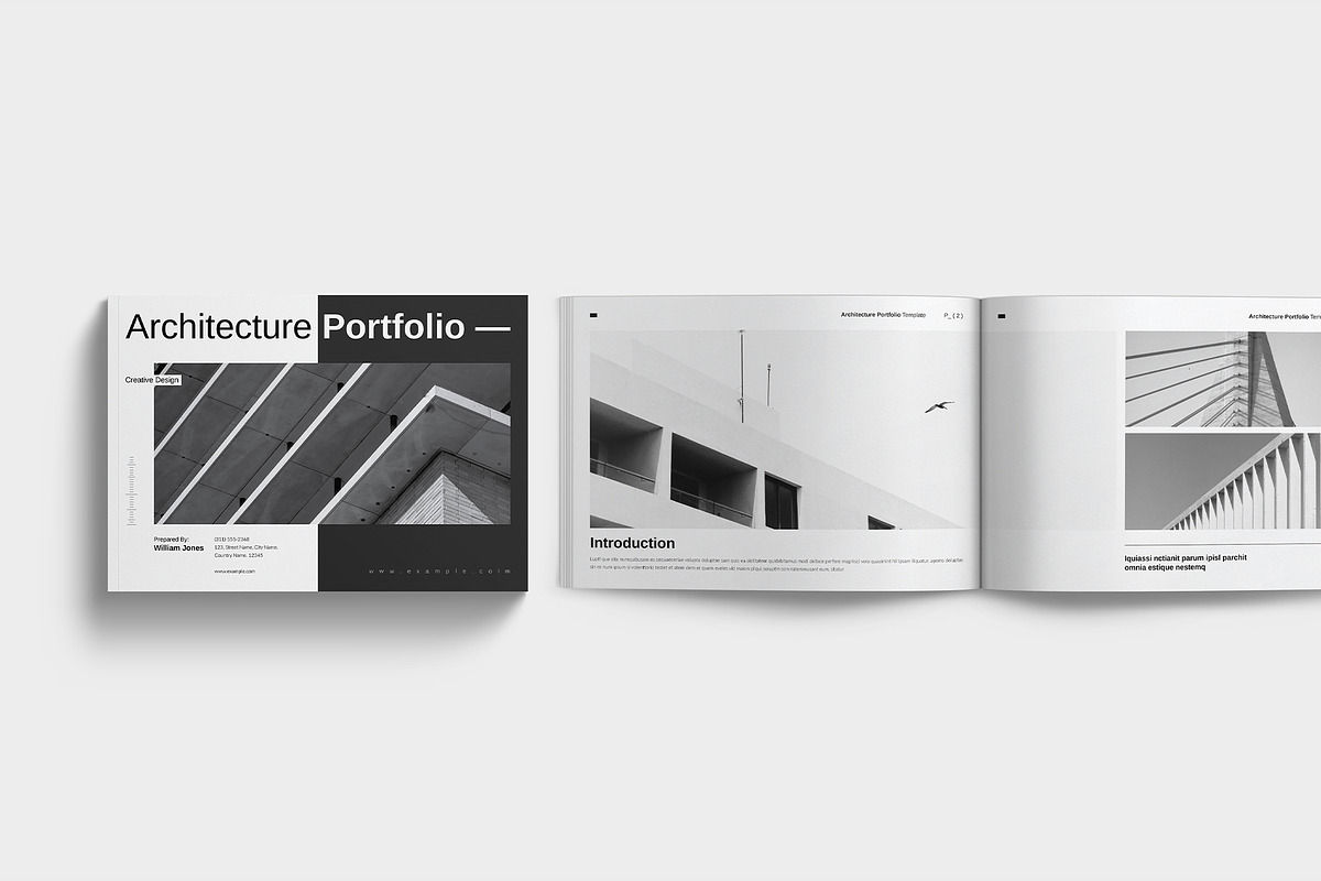 Architecture Portfolio Landscape, a Brochure Template by GoldenGrid Studio (Photo 1 of 10)