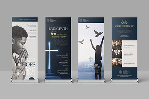 Church Event Roll-Up Banner Template, a Print Template by DesignerCandies