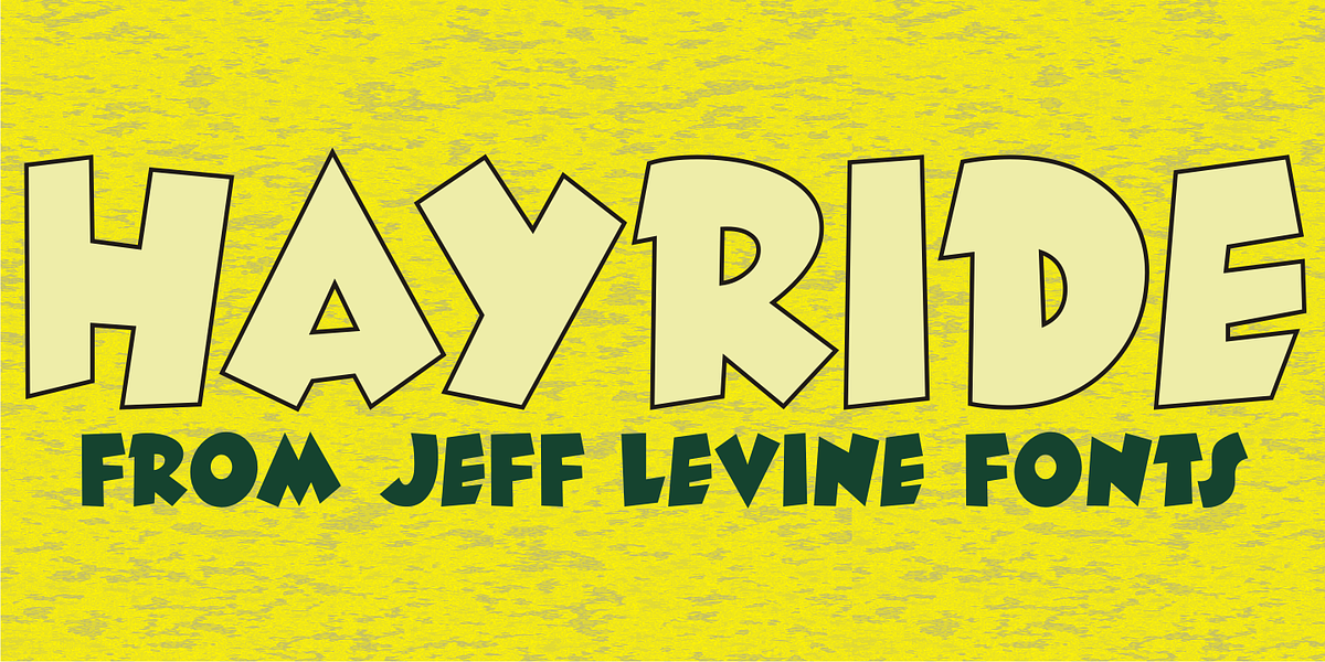 Hayride JNL, a Handwritten Font by Jeff Levine Fonts