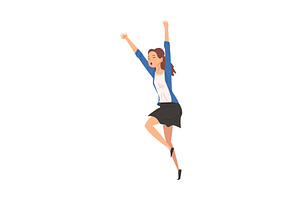 Happy Successful Business Woman, a Sport Illustration by TopVectors