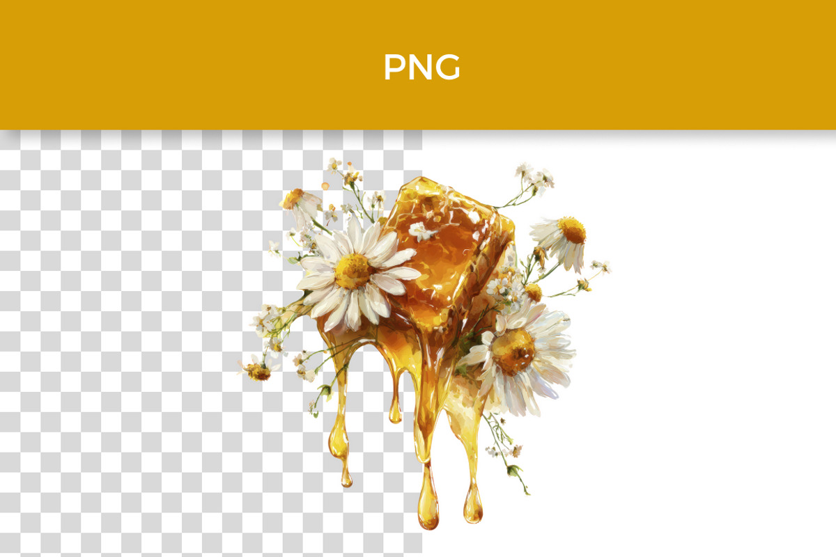 Honey pot & Honey Clipart, a Food Illustration by InkyQueenArt (Photo 3 of 5)