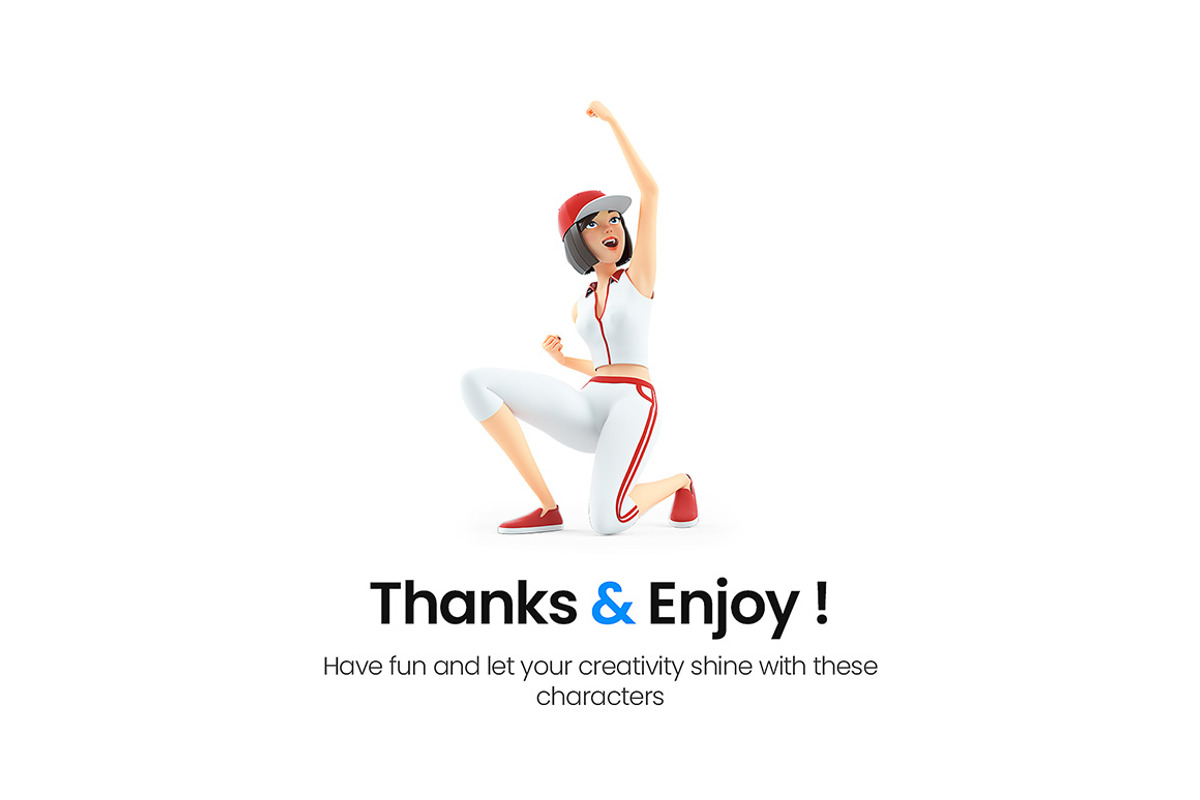 Baseball Woman – Set of 25 Poses, a Person Illustration by 3DMask (Photo 5 of 5)