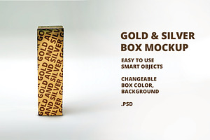 Gold & Silver Box Mockup V4