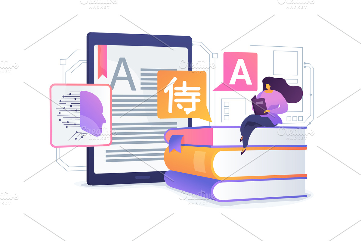 AI Language Style Transfer abstract, an Illustration by Visual Generation