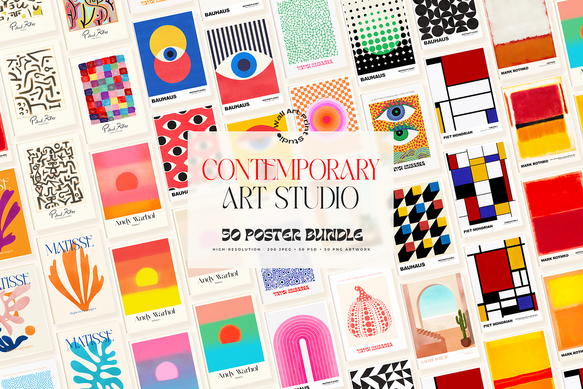Contemporary Art Bundle 1, a Graphic by Wall Art Print Studio (Photo 1 of 37)
