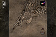 25 Crane Japanese Procreate Brush, a Brush Add-On by AnuchitTATTOO (Thumbnail 4 of 5)