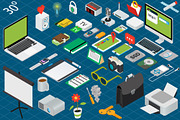 Isometric Workspace, a Technology Illustration by NKuvshinov (Thumbnail 2 of 5)