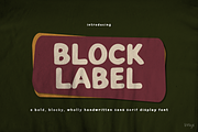 Block Label — Handwritten Sans Serif, a Sans Serif Font by Mix Fonts (Thumbnail 1 of 8)