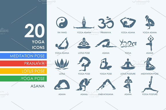20 Yoga Icons