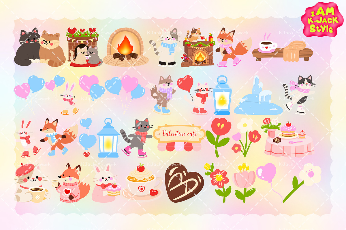 Lovely Hearts & Gifts PNG Pack, a Seasonal Illustration by K.JackArtwork (Photo 6 of 9)