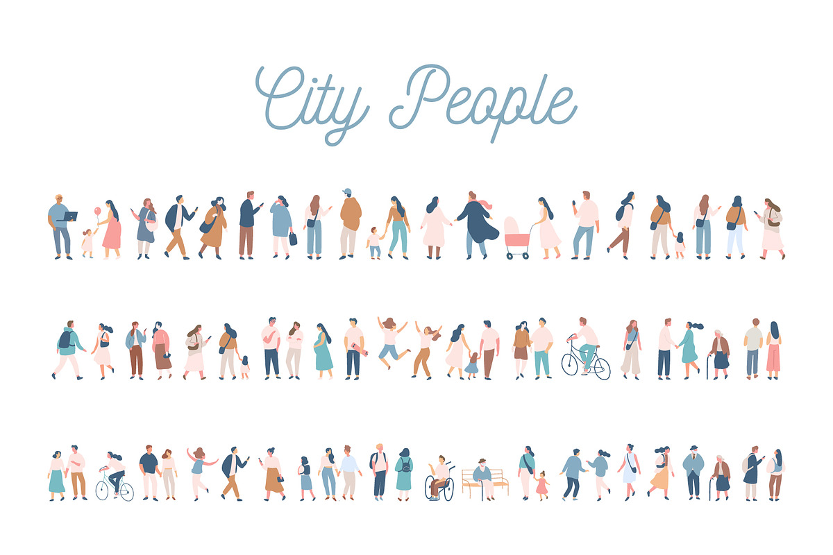 100+ People silhouette vector set, a Person Illustration by Vector_Art (Photo 6 of 12)