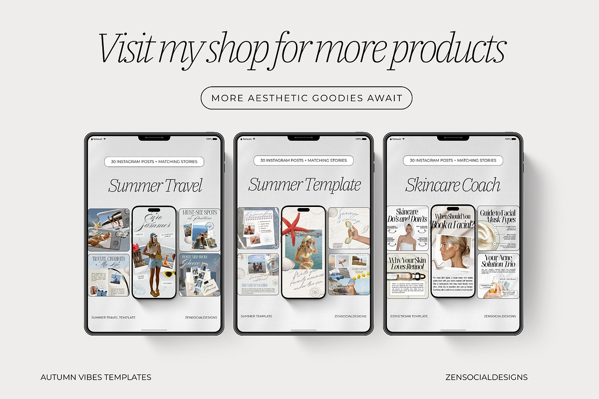 Autumn Vibes Instagram Templates, a Social Media Template by ZenSocialDesigns (Photo 9 of 9)
