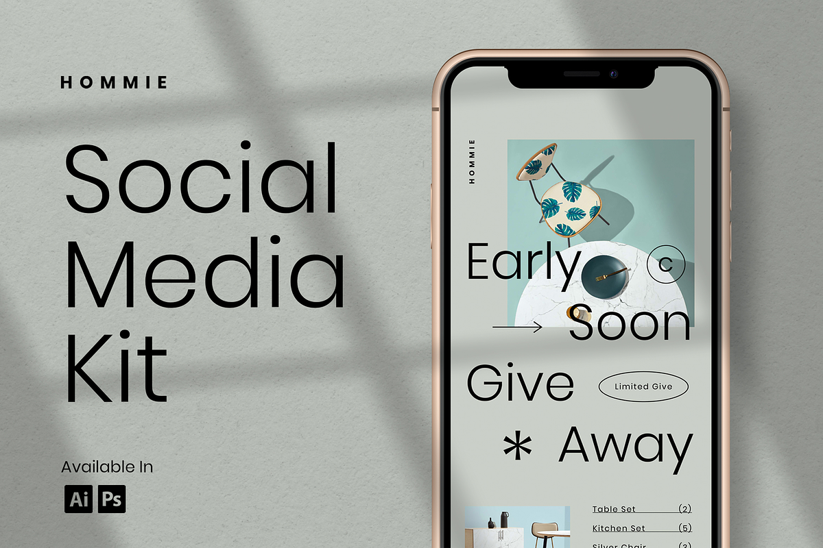 Minimal Home Decor Instagram Kit, a Social Media Template by Creative Zeune (Photo 1 of 4)