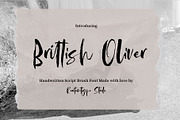 Brittish Oliver Handwritten Script, a Handwritten Font by RantautypeStudio (Thumbnail 1 of 17)