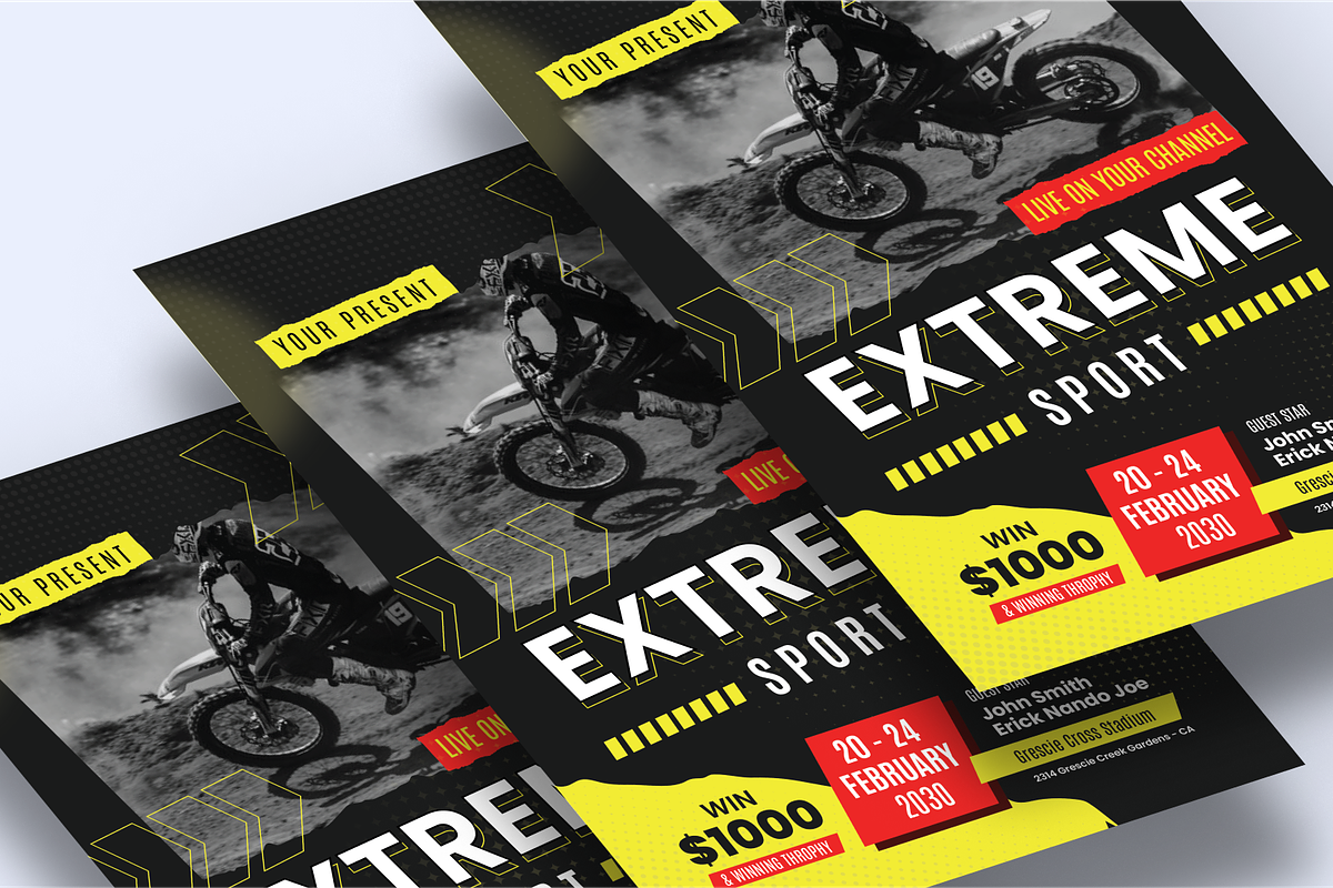 Extreme Sport Champions Flyer, a Flyer Template by SquidPixey (Photo 4 of 5)