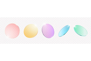 Color round glass. Gradient tinted, an Illustration by Frogella