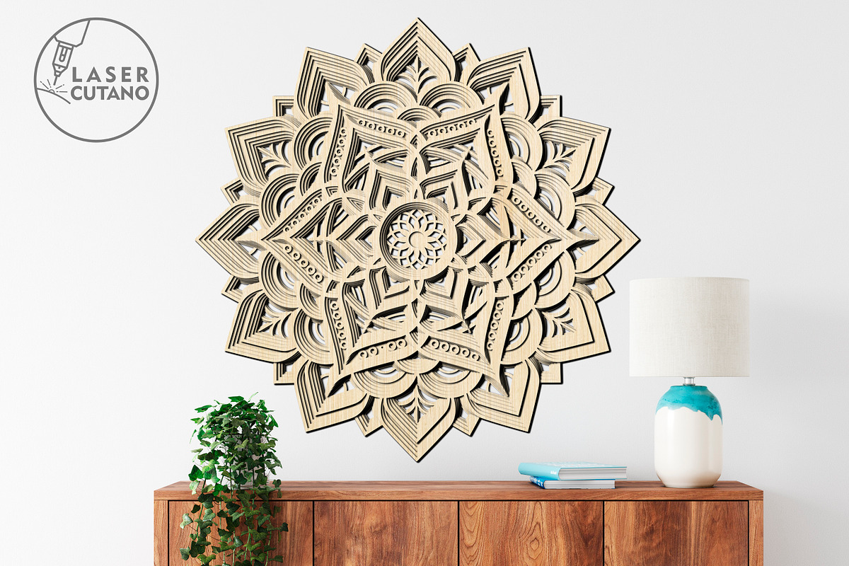 Mandala Multilayer Wall Art Cut File, a Design Template by LaserCutano (Photo 8 of 8)