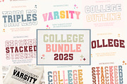 College alphabets with Stacked Font, a Slab Serif Font by MaxArt Foundry (Thumbnail 1 of 10)