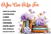 Spring Flower Book Stack Sublimation, an Illustration by CreationArt (Thumbnail 2 of 7)