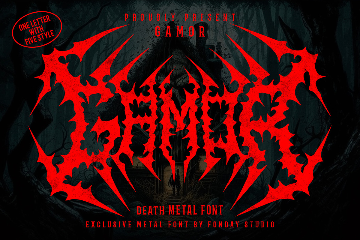 GAMOR – Black Metal Font, a Blackletter Font by Fonday Studio (Photo 1 of 8)