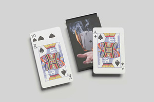 Playing Card Mockup, an Advertising Mockup by Se٧enStudio