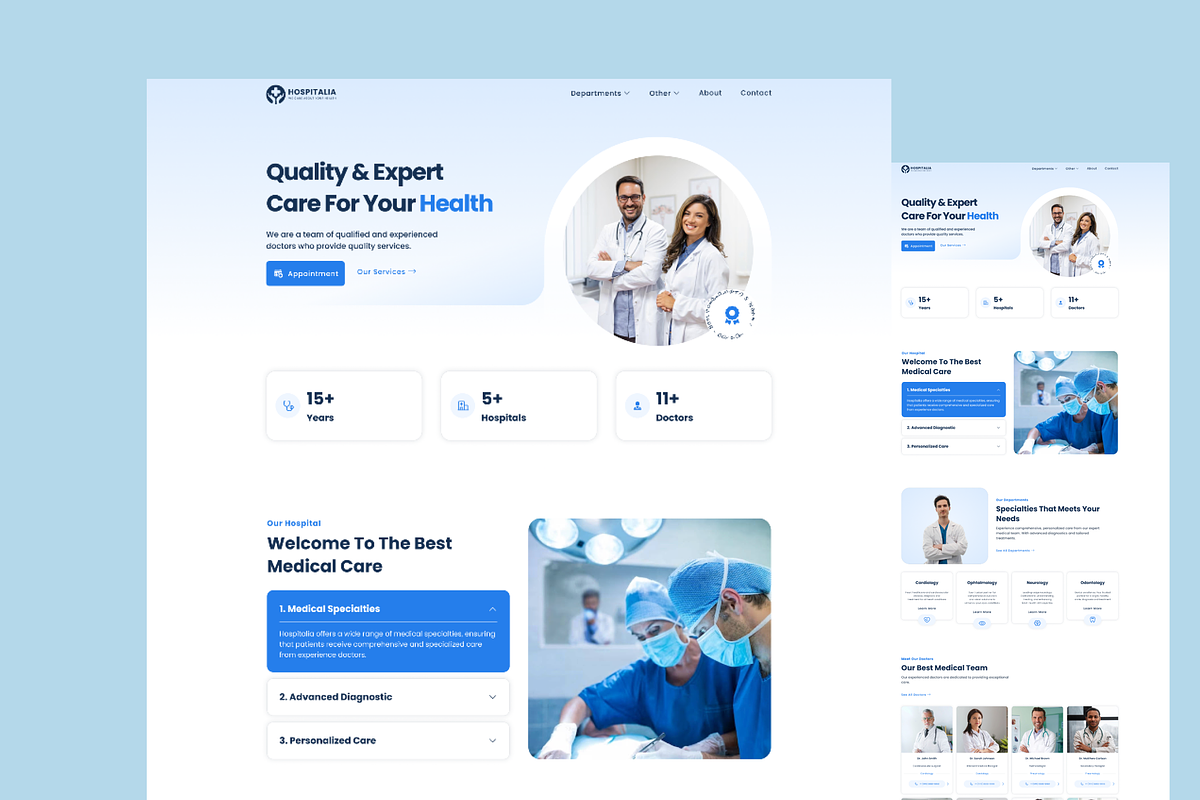 10 Figma Medical Webpage Design Set preview 8