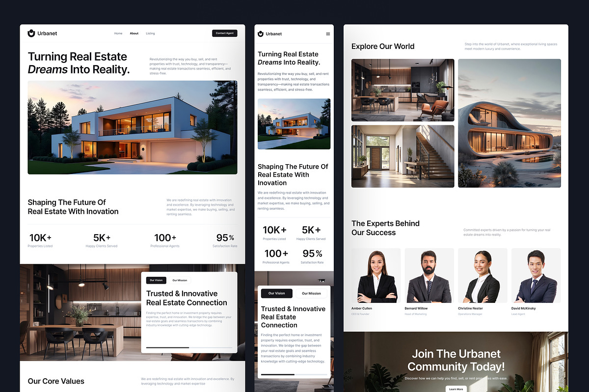 Urbanet - Real Estate Website, an UI Kit Template by peterdraw (Photo 6 of 7)