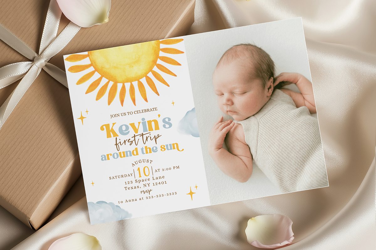 Trip Around The Sun Photo Invitation, a Templates & Theme by Digital_Mind (Photo 3 of 3)