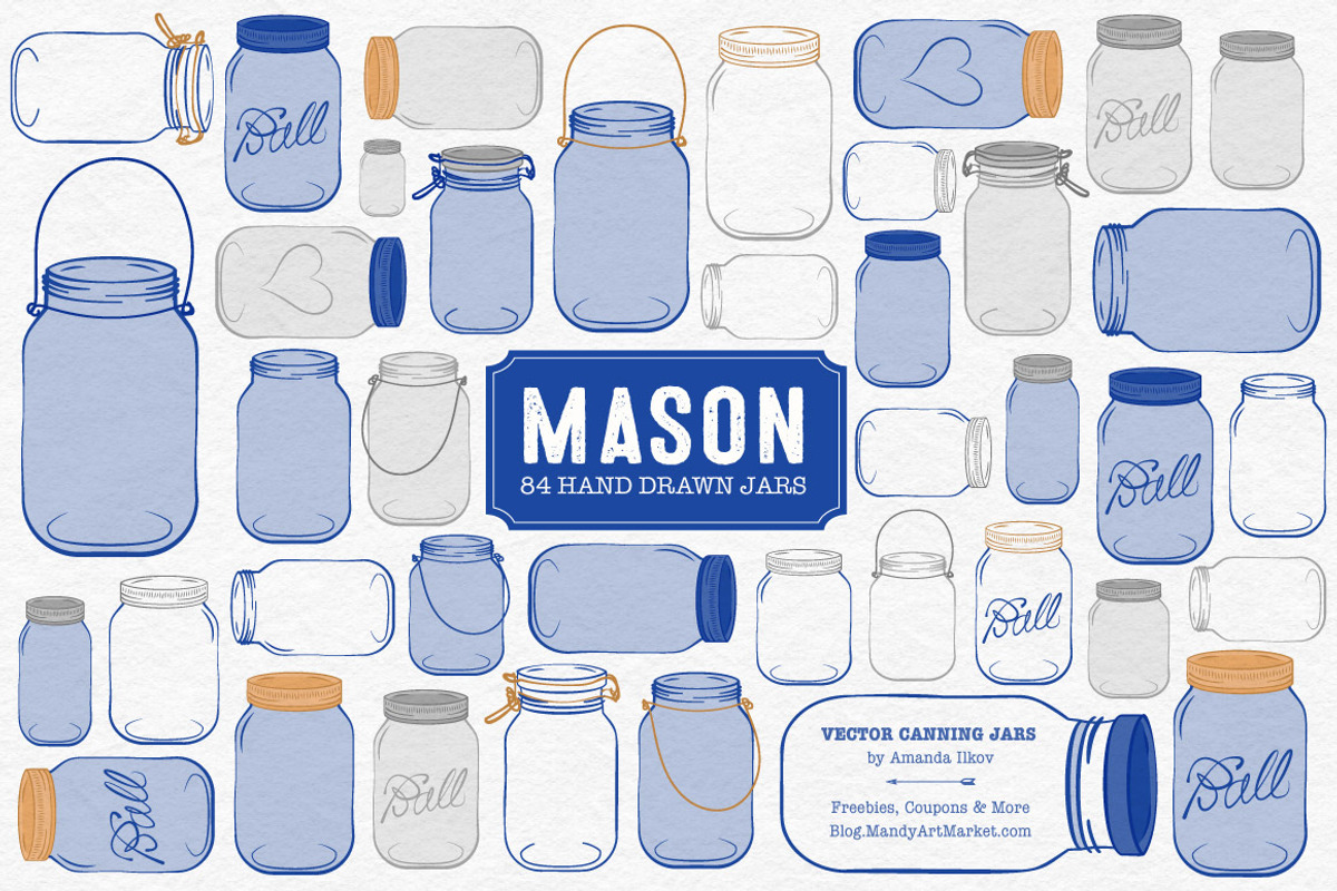 Royal Blue Jar Vectors & Clipart, an Illustration by Amanda Ilkov (Photo 1 of 4)