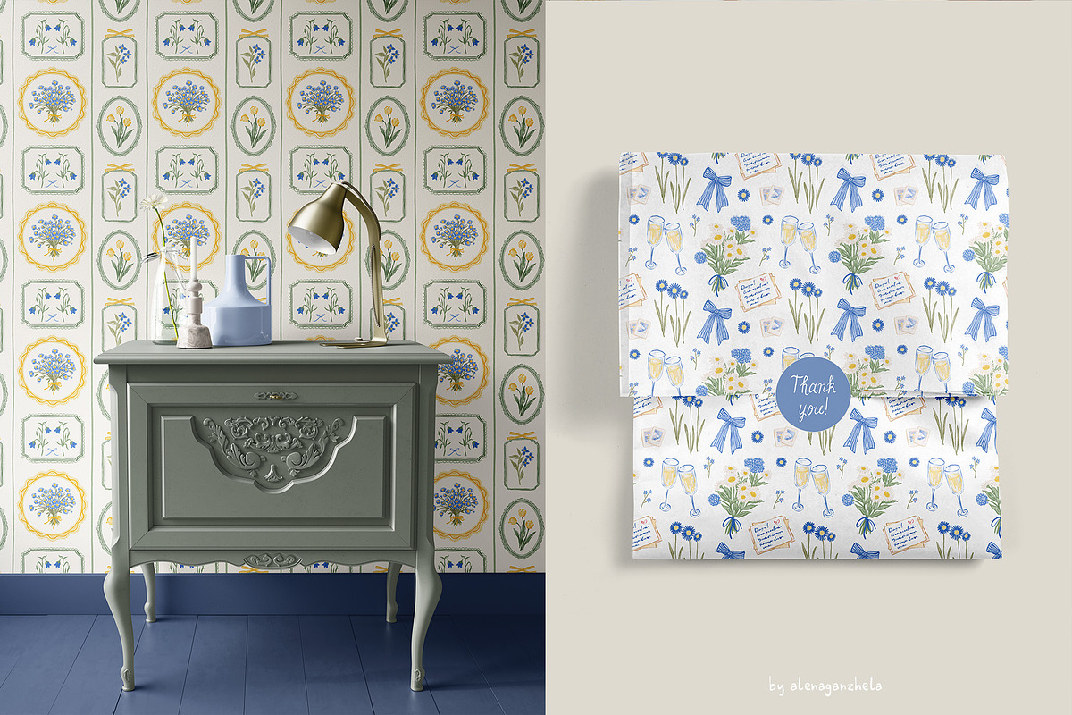 Picnic time - whimsy summer patterns, a Pattern Graphic by alenaganzhela (Photo 12 of 16)