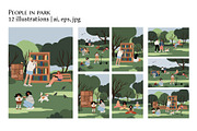 Diverse People in Park Illustration, a Person Illustration by LyubovZaytseva (Thumbnail 1 of 8)