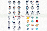 Cute astronaut animals colorful EPS, an Object Graphic by Sofia's Fashion (Thumbnail 2 of 3)