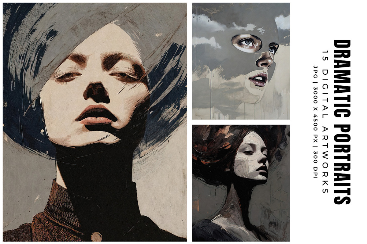 Dramatic Portraits, a Decorative Illustration by Digital Art Creations (Photo 5 of 9)