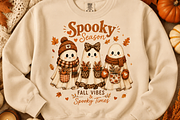 Preppy Floral Ghost Png, a Seasonal Illustration by Daisy Design (Thumbnail 3 of 3)