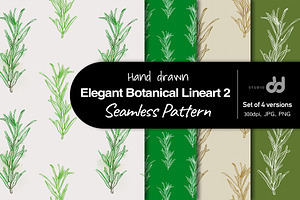 Elegant Botanical Lineart 2, a Pattern Graphic by studio_dd