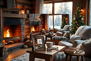Cozy Christmas Cabin | Stock Photo, a Holiday Photo by Aura Canyon HQ (Thumbnail 3 of 6)