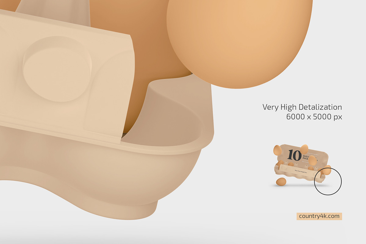 Egg Carton Pack Mockup Set, a Cups & Container Mockup by Country4k (Photo 3 of 4)