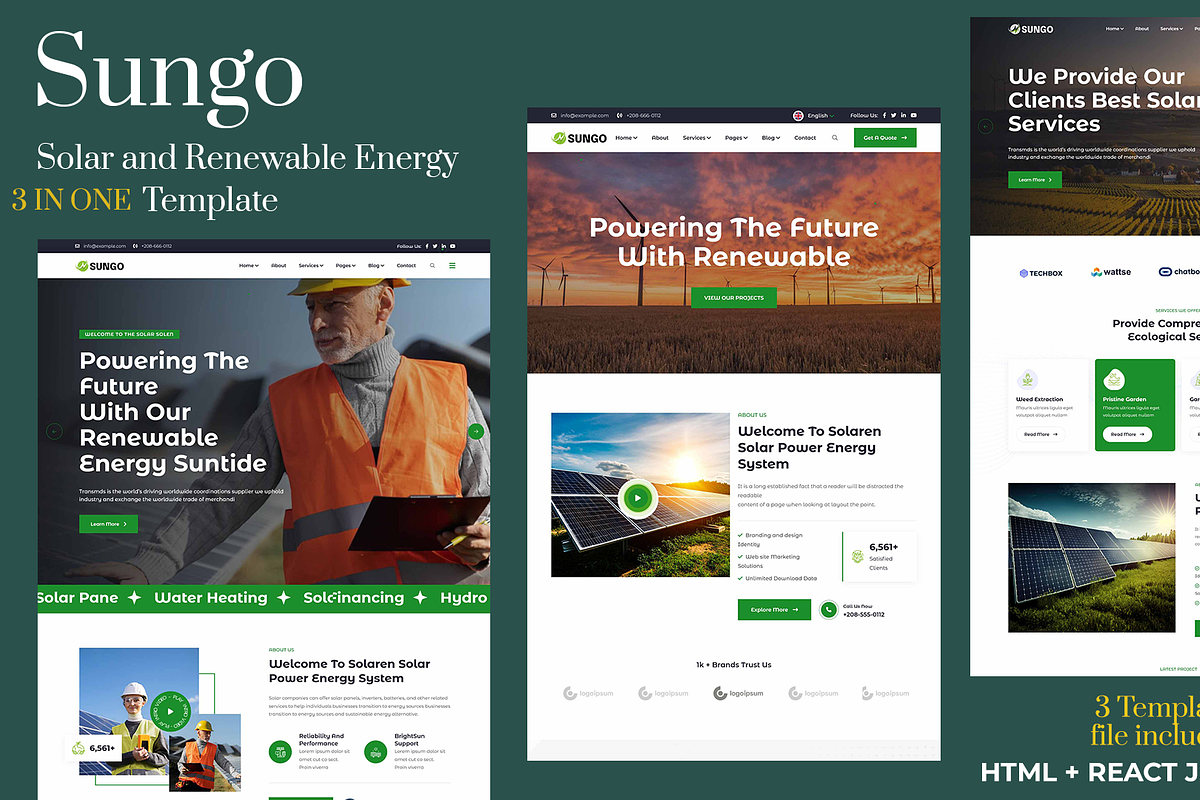 Sungo - Solar & Renewable Template