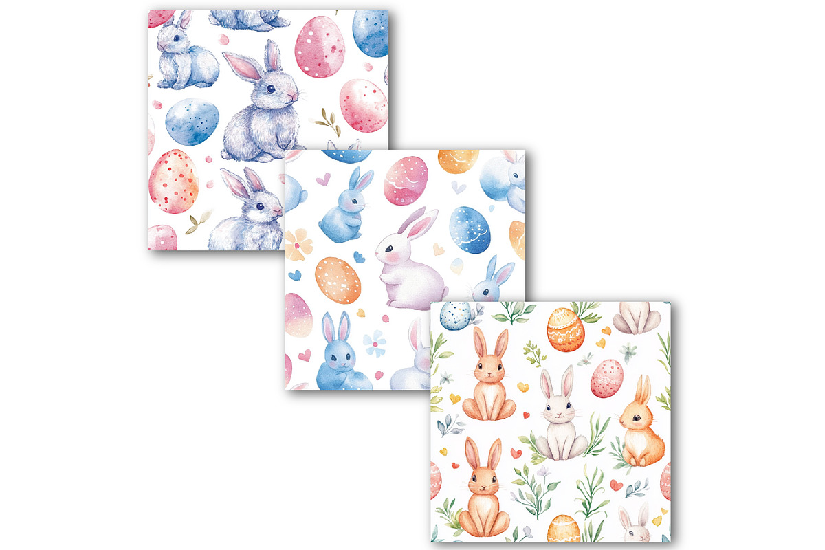 Bunny & Egg Patterns, an Illustration by SinaCreation (Photo 4 of 5)