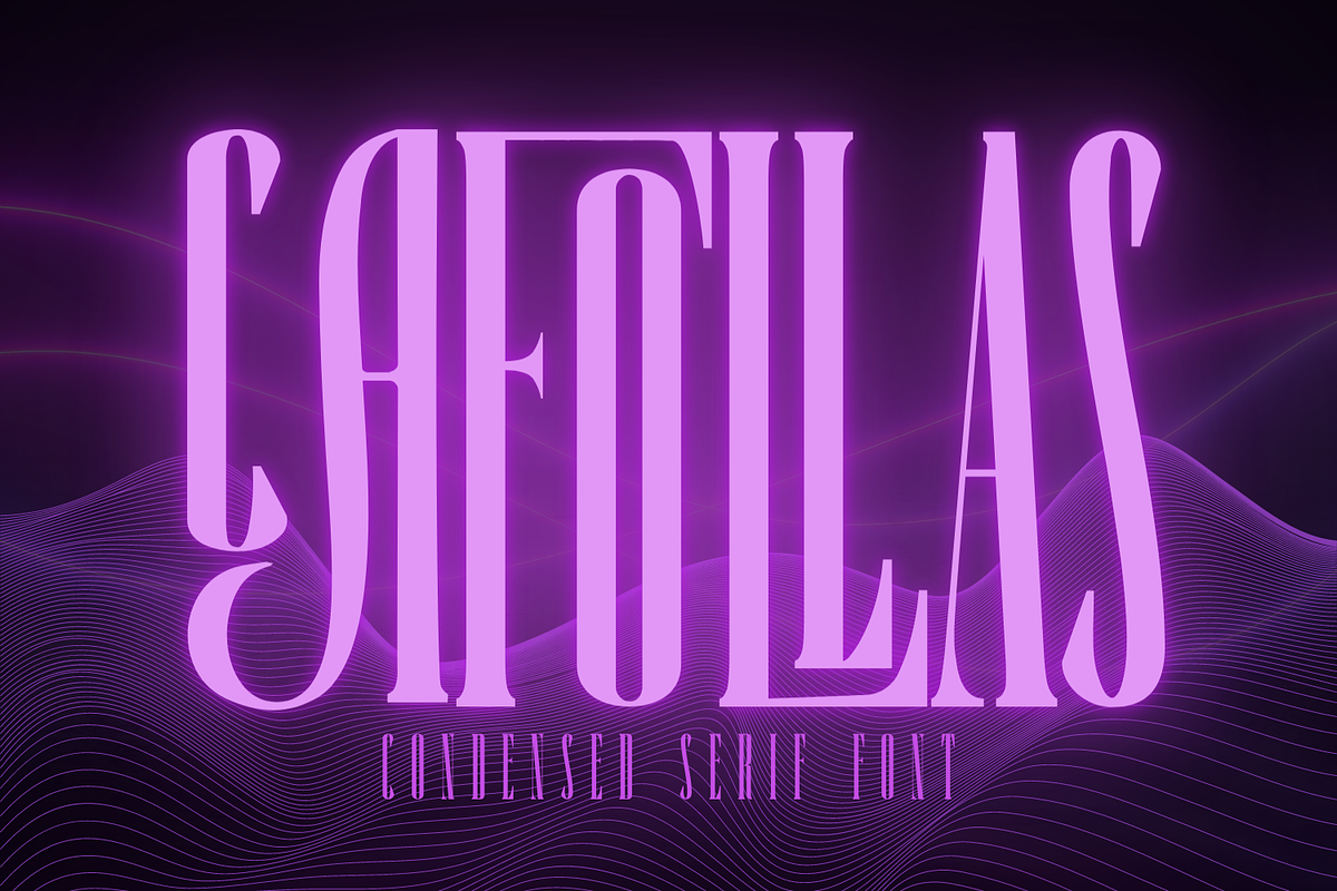 Cafollas - Condensed Font, a Serif Font by 177Studio (Photo 1 of 9)
