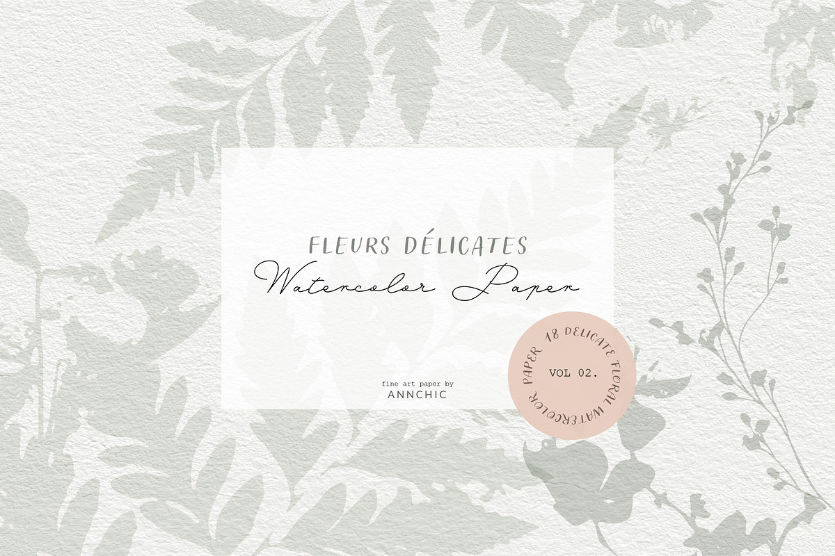Watercolor floral paper collection, a Texture Graphic by Anna Sokol (Photo 9 of 9)