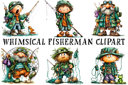 Whimsical Fisherman PNG Clipart, an Illustration by OK Design (Thumbnail 3 of 6)